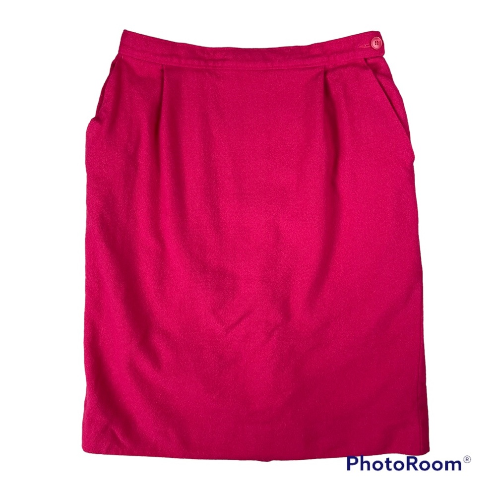 Vintage Pendleton Hot Pink Virgin Wool A-line Skirt Career Women’s Size 10